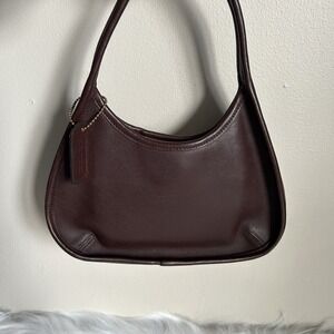 Vintage Coach Ergo Hobo Bag Mahogany Brown Leather 9027 Small Shoulder Bag